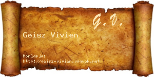 Geisz Vivien névjegykártya